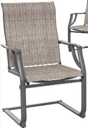 Photo 1 of Amopatio Patio Chairs Set of 4, Outdoor Dining Chairs for All Weather, Breathable Garden Outdoor Furniture for Backyard Deck, Light Brown