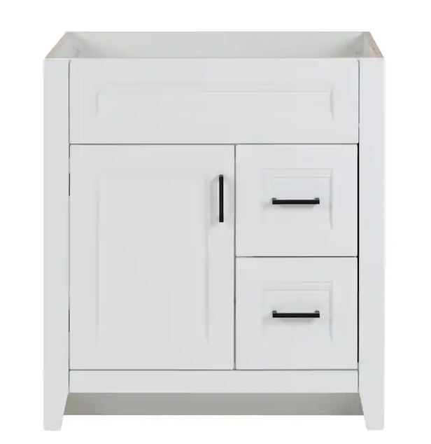 Photo 1 of ***DAMAGED*** Home Decorators Collection
Ridge 30 in. W x 22 in. D x 34 in. H Bath Vanity Cabinet without Top in White