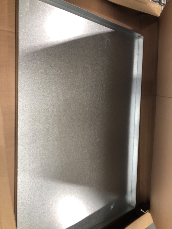 Photo 1 of 32" x 30" x 2.5" 304 Stainless Steel Washing Machine Drain Pan Heavy Duty Steel Washing Machine Tray No Leak Protecting The Floor Fine Stainless Steel (No Hole) 32 "L x 30" W x 2.5 "H