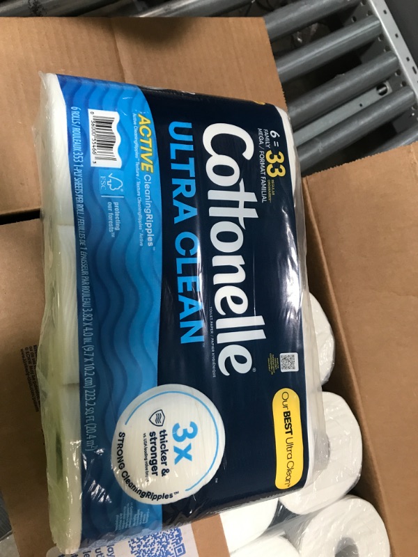 Photo 2 of **NOPT EXTAC SAME AS STOCK PHOTO** Cottonelle Ultra Clean Toilet Paper Pack of 6 rolls. Set of 4 (24 total)