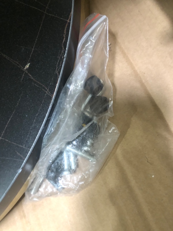 Photo 1 of Nesting Coffee Table for Living Room, Round Coffee Table Center Table Set of 2, Modern Coffee Tables with Faux Marble Top (White+Black)