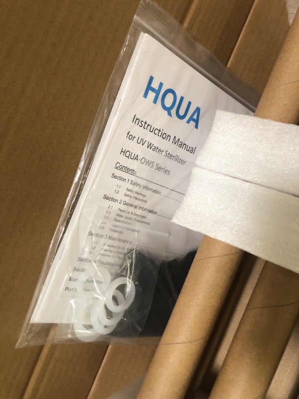 Photo 4 of (READ FULL POST) HQUA-OWS-12 Ultraviolet Water Purifier Sterilizer Filter for Whole House 12GPM 110V 40W Model HQUA-UV-12GPM + 1 Extra UV Tube