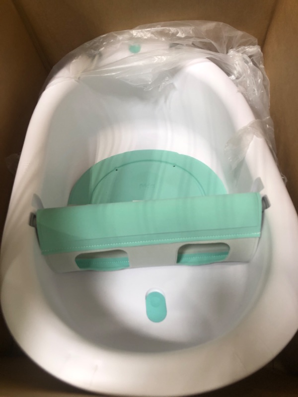 Photo 2 of 4-in-1 Grow-with-Me Bath Tub by Frida Baby Transforms Infant Bathtub to Toddler Bath Seat with Backrest for Assisted Sitting in Tub