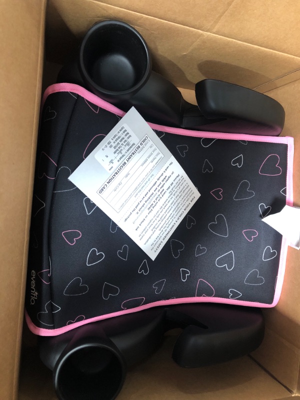 Photo 2 of (missing 1)Evenflo GoTime No Back Booster Car Seat (Amore Pink) (Pack of 2) Amore Pink Pack of 2 No Back