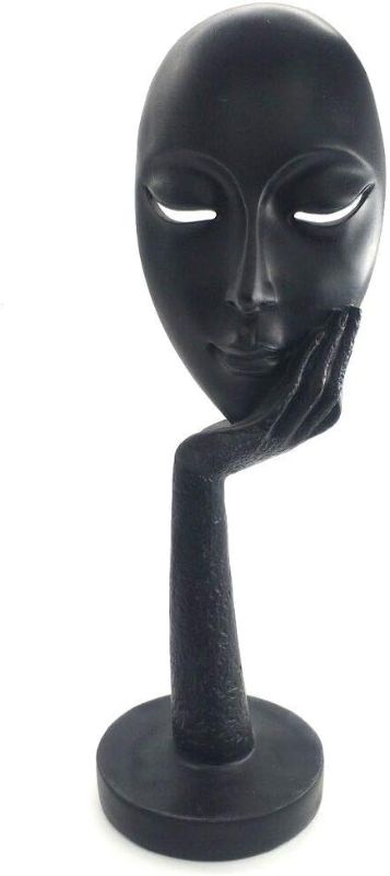 Photo 2 of 
SMRTHMRT Modern and Simple Woman Figure Figurine,Face Statues & Hand Sculptures Home Decor (Black-Large)