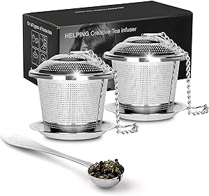 Tea Infuser for Loose Tea, Loose Leaf Tea Infusers Set, Fine Mesh Tea ...