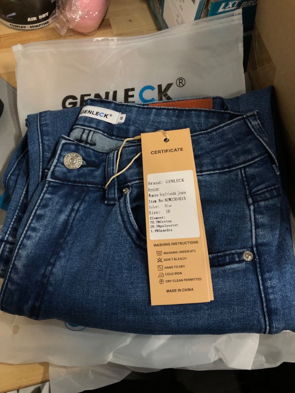 Photo 2 of Genelck Petite Bell Bottom Jeans for Women – Short Length Stretch Flare Jeans High Waist Mid 90s Trendy Denim Pants 01-blue-b 10