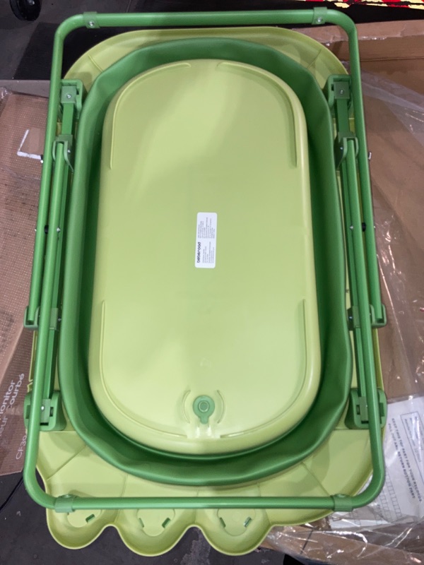 Photo 3 of (READ FULL POST) Beberoad Love Baby Bathtub Portable Travel Baby Bath Tubs for Newborn/Infant/Toddler Collapsible Foldable Bathtub Folding Multifunctional Bathtub for Washing/Shower/Bathing with Hole Cayman Green