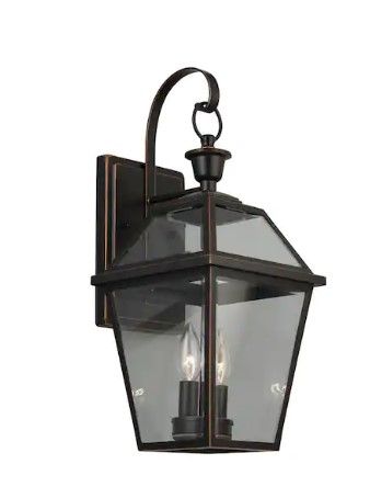 Photo 1 of Home Decorators Collection Glenneyre 20.25 in. French Quarter Gas Style 2-Light Outdoor Wall Lantern Sconce