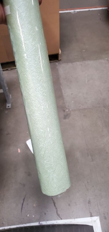 Photo 2 of 23.6" X 196.8" Green Wallpaper Peel and Stick Silk Embossed Self Adhesive Wallpaper Removable Vintage Plant Wallpaper Cabinet Furniture Countertop Shelf Paper 23.6in X 196.8in Light Green