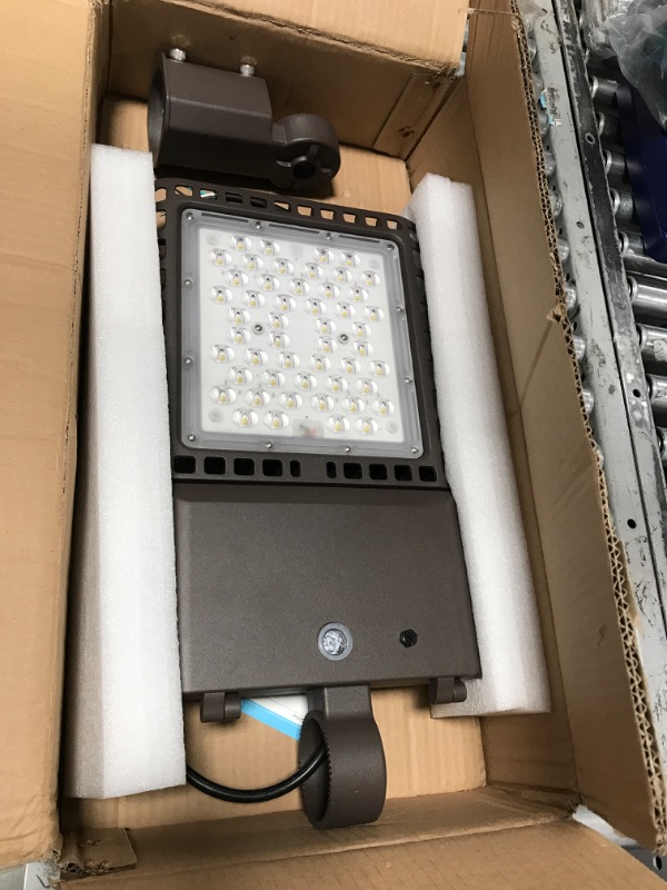 Photo 2 of **UNKNOWN IF FUNCTIONAL UNTESTED**300-Watt 150° Bronze Integrated LED Parking Lot Area Light, Slip Fitter 5000K White 39000 Lumens with Photocell
