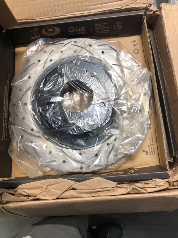 Photo 2 of Front Rear Coated Drilled Slotted Disc Brake Rotors Kit For Mitsubishi Outlander Sport RVR KD-100251 Front and Rear