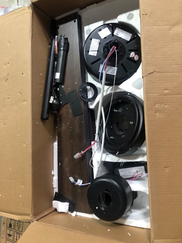 Photo 4 of ***NONREFUNDABLE - NOT FUNCTIONAL - FOR PARTS ONLY - SEE COMMENTS***
72 Inch 12 Blades Indoor Ceiling Fan with Light and Remote, Reversible DC Silent Motor, 110V ETL Listed for Living Room, Dining Room, Bedroom, Basement, Kitchen, Black