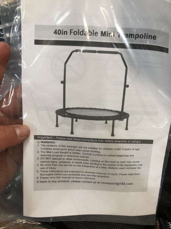 Photo 1 of 40" Foldable Mini Trampoline