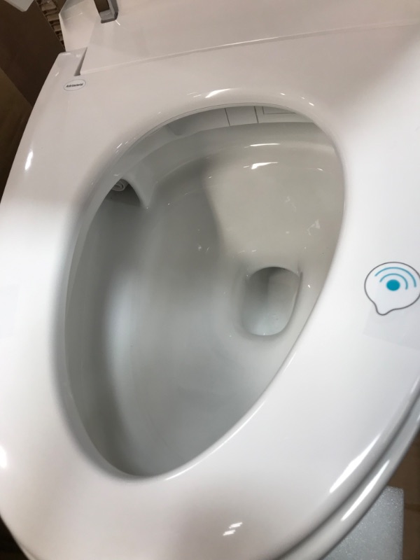 Photo 4 of EPLO Smart Toilet,One Piece Bidet Toilet for Bathrooms,Modern Elongated Toilet with Warm Water,Dual Auto Flush, Foot Sensor Operation, Heated Bidet Seat,Electric Tankless Toilets with LED Display EP-E16