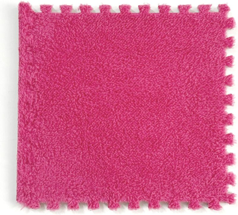 Photo 1 of **NOTES** 12 Pcs Kids Carpet Squares, 12"x 12", EVA Foam Interlocking Carpet Tiles, Soft and Flexible, Kids Floor Mat Rug Tiles - Coverage 12 Sq Ft
