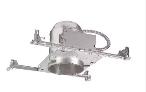 Photo 1 of 2 Pack HALO H7 6 in. Aluminum Recessed Lighting Housing for New Construction Ceiling, Insulation Contact