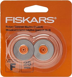 Photo 1 of Fiskars 199070-1001 Rotary Paper Trimmer Replacement Blades, Style F, 28mm,Silver