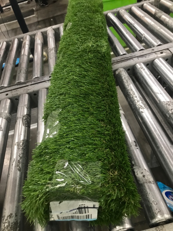 Photo 2 of ZGR Artificial Grass Rug 4 FT x 6 FT Fake Faux Grass, Indoor Outdoor Patio Garden Lawn Landscape Synthetic Grass Mat, Realistic Turf, 4-Tone/Soft, with Drainage Holes & Rubber Backing/Many Sizes