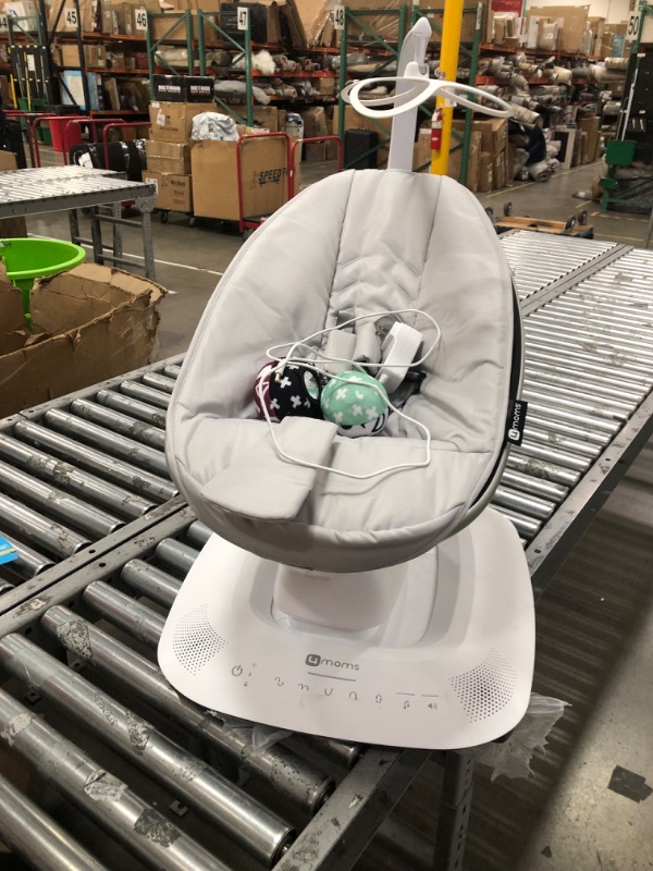 Photo 4 of 4moms MamaRoo Multi-Motion Baby Swing, Bluetooth Enabled with 5 Unique Motions, Grey
