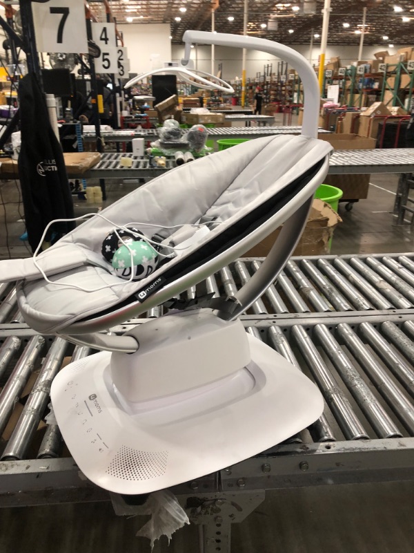 Photo 3 of 4moms MamaRoo Multi-Motion Baby Swing, Bluetooth Enabled with 5 Unique Motions, Grey
