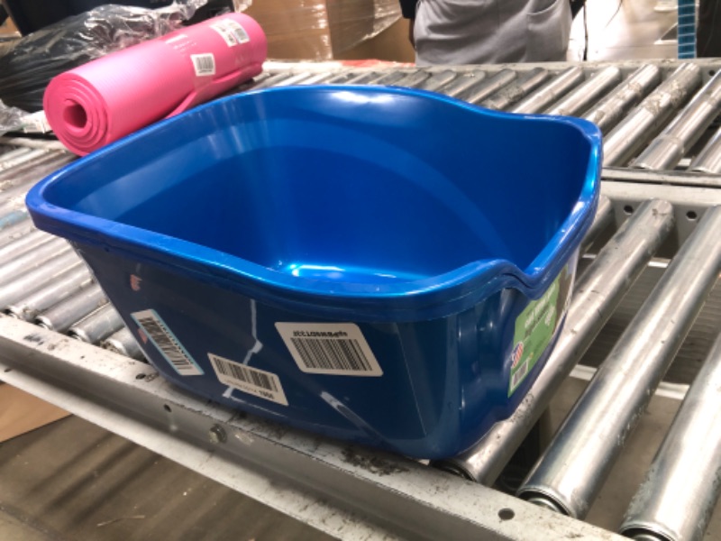 Photo 2 of 2 Pack Van Ness Pets Large Open High Sided Cat Litter Box, Blue, CP2HS