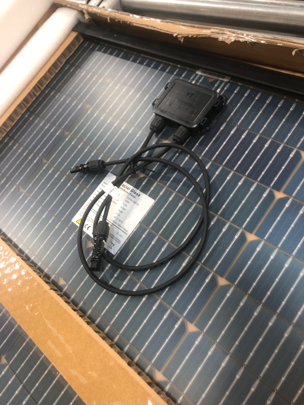 Photo 2 of (READ FULL POST) Bifacial 300 Watt Solar Panel, 10BB 12/24V 300W Monocrystalline Solar Panel Panel High Efficiency Module Monocrystalline Technology Work with Charger for RV Camping Home Marine Off-Grid
