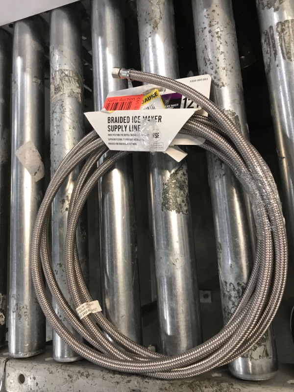 Photo 2 of 12 FT Refrigerator Water Line, 1/4 Inch Compression Stainless Steel Ice Maker Hose Connector, For Medium-sized Residences with Moderate Distance
