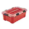 Photo 1 of 12-Gal. Professional Duty Waterproof Storage Container with Hinged Lid in Red
