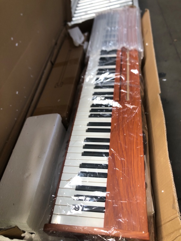 Photo 2 of 88 Key Digital Piano for Beginner, Full-Size Electric Keyboard with Semi-Weighted Keys, 200 Voices, 200 Rhythms, 89 Demo song, Piano Keyboard Include 3 Piano Style Pedals, Power Supply, Stand Broen