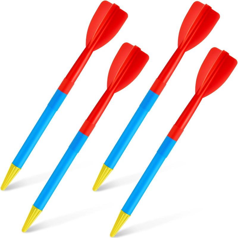 Photo 1 of 4 Pcs 300 Gram Training Javelin Track and Field Javelins Soft Plastic Javelin for Kids Adults School Competition Throwing Practice Indoors or Outdoors Equipment (Classic)
