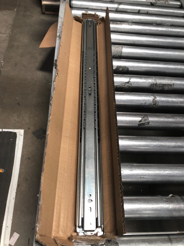 Photo 2 of 1 Pair of 28 Inch Heavy Duty Drawer Slides 250 lb Full Extension Side Mount Ball Bearing Drawer Rails
