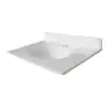 Photo 1 of 
Glacier Bay
31 in. W x 22 in. D Cultured Marble White Round Single Sink Vanity Top in White