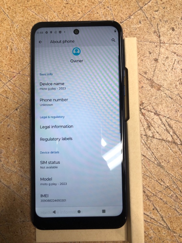 Photo 3 of **POWER CORD MISSING***
Moto G Play 2023 3-Day Battery Unlocked Made for US 3/32GB 16MP Camera Navy Blue Navy Blue Unlocked Smartphone