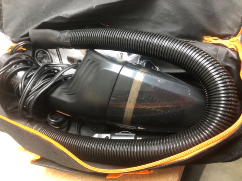 Photo 2 of **MISSING ACCESSORIES , NEEDS TO BE CLEANED***
Car Vacuum, Portable Car Vacuum Cleaner High Power 8000Pa, Small 12V Handheld Vacuum with LED Light,16.4Ft Corded, Car Accessories Kit of Car Interior with Wet or Dry for Men/Women
