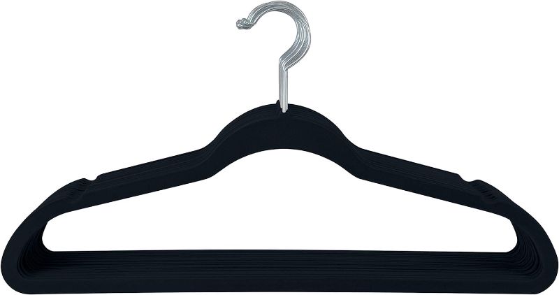 Photo 1 of 10 Super Velvet Huggable Hangers in Black
