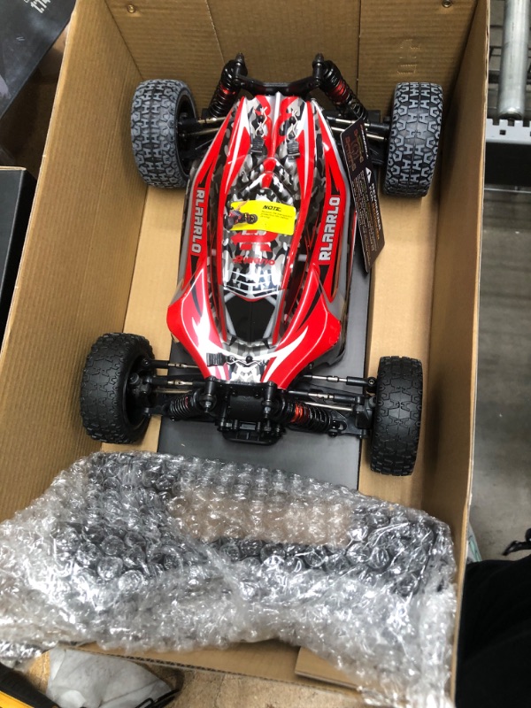 Photo 4 of CROBOLL 1:14 Brushless Fast RC Cars for Adults with Independent ESC,Top Speed 90+KPH 4X4 Hobby Off-Road RC Truck,Oil Filled Shocks Remote Control Monster Truck for Boys(Red) BRUSHLESS Red