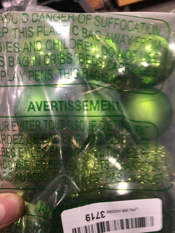 Photo 1 of Aitsite 24ct Christmas Tree Ornaments Set 1.57 inches Mini Shatterproof Holiday Ornaments Balls for Christmas Decorations (Green) A-green