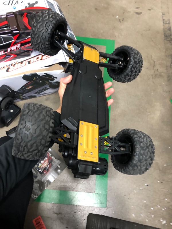 Photo 2 of **one tire is broken , see photo**
PHOUPHO 1:8 Scale RC Cars RC Monster Truck, 55 km/h High Speed Hobby Fast RC Cars for Kids and Adults Toy Gifts?2WD All Terrain Remote Control Cars with Two Rechargeable Batteries