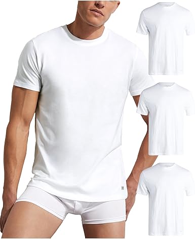 Photo 1 of Kenneth Cole Men's Undershirt - 100% Cotton Short Sleeve T-Shirt - 3 Pack Plain White T-Shirt for Men, Crewneck/V-Neck (S-XL)
