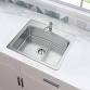 Photo 1 of 25 in. Drop-In Single Bowl 20 Gauge Stainless Steel Kitchen Sink with Pull-Out Faucet