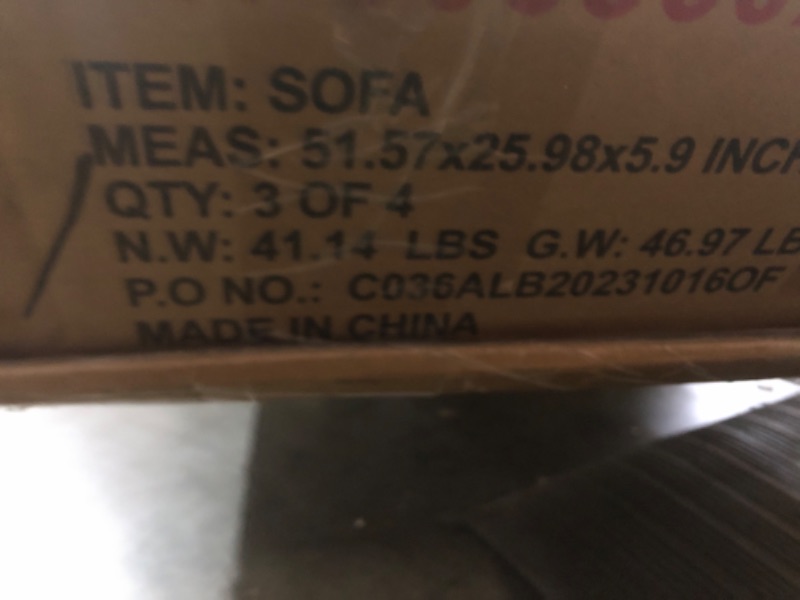 Photo 3 of (BOX 3 out of 4 total/ Partial Set/ Not full set) U-Shaped Sectional Sofa w/Reversible Chaise and Movable Ottoman, 110" W 5-Seater Convertible Corner Couch Modern Design Comfy Sofa&Couch with Side Pockets and Nail Head for Home Office Apartment *incomplet