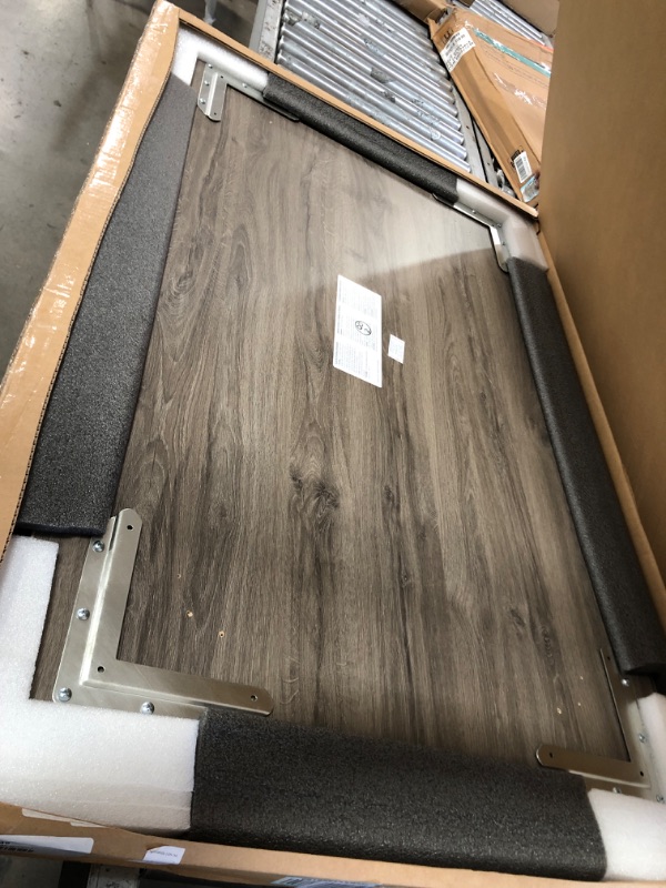 Photo 1 of TABLE TOP ONLY! MISSING LEGS**
FDP La Madera Rectangle Activity Table (30 x 48 inch), Mobile-Capable Super Legs with Glides and Casters, Adjustable Height 19-30 inches; Sleek Professional Woodgrain Tabletop - Light Gray Wood/Silver Light Gray Wood/Silver