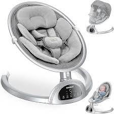 Photo 1 of Baby Swings for Infants, BabyBond Baby Swing, Infant Swing with Bluetooth Music Speaker, 3 Seat Positions, 5 Point Harness Belt, Remote Control - Portable Baby Swing for Indoor and Outdoor, Silver