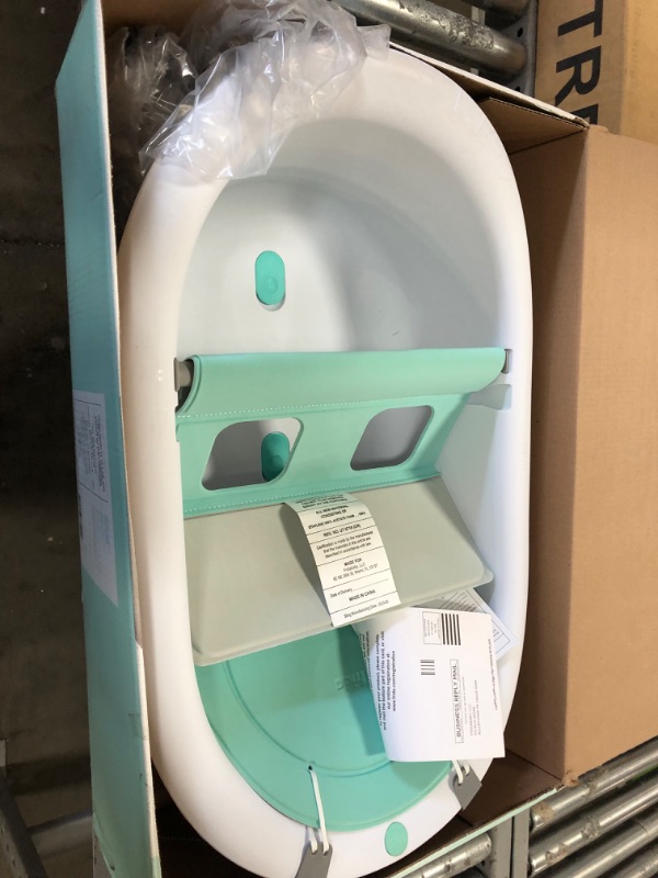 Photo 3 of 4-in-1 Grow-with-Me Bath Tub by Frida Baby Transforms Infant Bathtub to Toddler Bath Seat with Backrest for Assisted Sitting in Tub