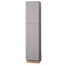 Photo 1 of **SEE NOTES**Hampton Bay
Shaker 18 in. W x 24 in. D x 84 H Assembled Pantry Kitchen Cabinet in Dove Gray