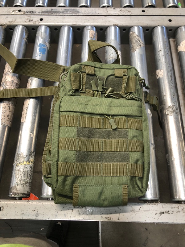 Photo 2 of BOMTURN Tactical Backpack-1000D Waterproof Military Backpack/Laser-Cut/CCW Bags Sling Bag Tactical Satchel Shoulder Bag Men Olive Green