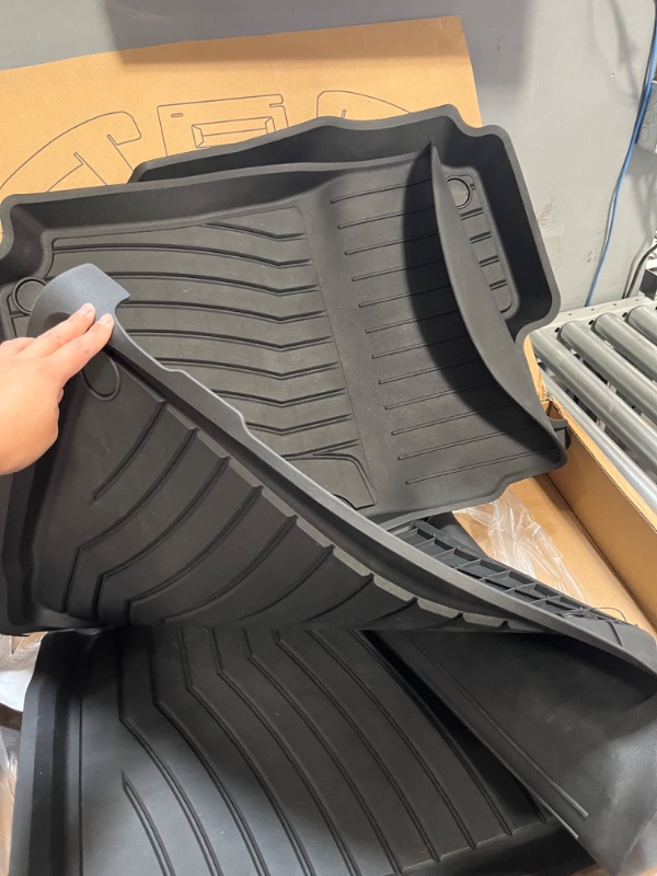Photo 1 of 3W Floor Mats Compatible for Benz GLE 2020-2024,TPE All Weather Custom Fit Floor Liner for Benz GLE,1st & 2nd Row Full Set Car Mats, Black Floor Mats Only 2020-2024