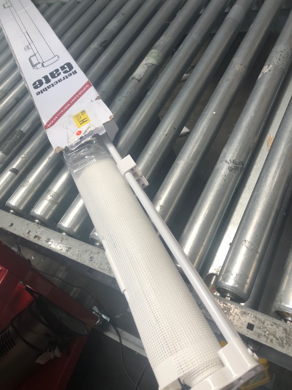 Photo 1 of 42-Inch Extra Tall Retractable Baby Gates 56" Wide Baby Gate Tall Dog Gate Indoor Outdoor Retractable Dog Gate Adjustable Pet Gate Dog Gates for The House Tall Baby Gate for Stairs, Doorways, White