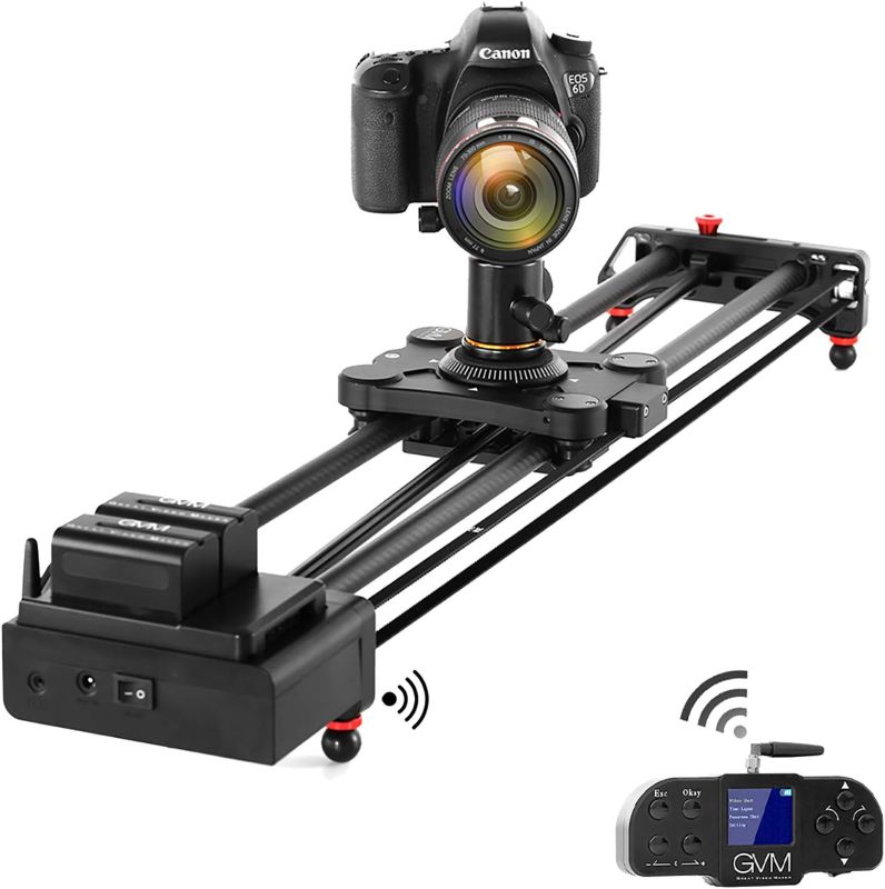 Photo 1 of ***SEE NOTES*** GVM Video Slider,Wireless Carbon Fiber Motor Camera Slider with Bluetooth Remote & Mobile App Control,31”/80cm Electronic Camera Slider Auto Loop Track System Shooting Equipped 